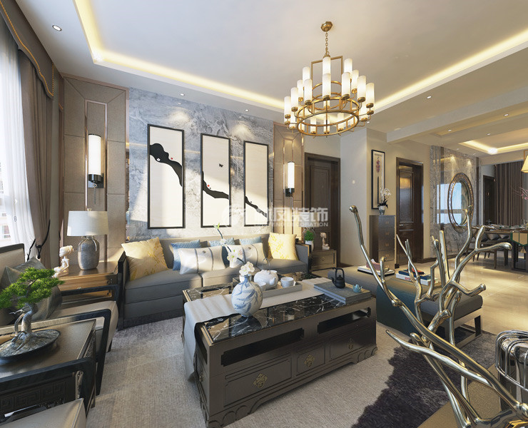 中式風格沙發(fā)背景 中式風格沙發(fā)背景