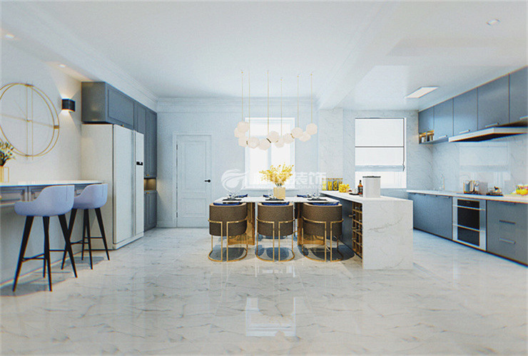 龍湖花千樹(shù)160平輕奢風(fēng)格餐廳裝修效果圖