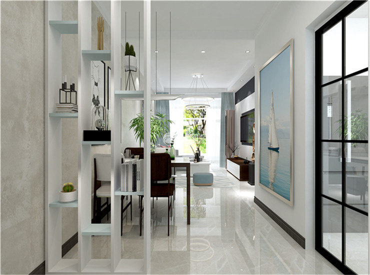 沈陽(yáng)華強(qiáng)城117㎡戶型玄關(guān)裝修案例