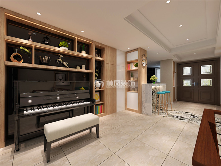 華潤(rùn)置地長(zhǎng)安里120㎡戶型閣樓改造書房裝修案例