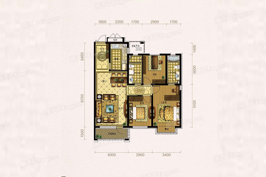 府城名著127㎡戶(hù)型圖