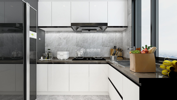 廚房無把手櫥柜設(shè)計(jì)裝修效果圖