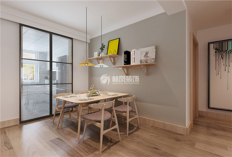 華潤(rùn)置地昆侖御150㎡餐廳裝修效果圖