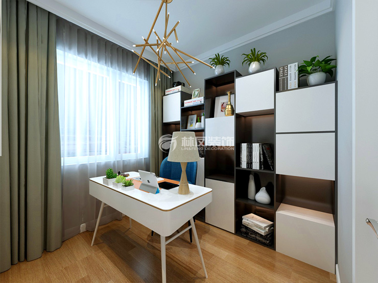 華潤(rùn)置地昆侖御150㎡書房裝修效果圖