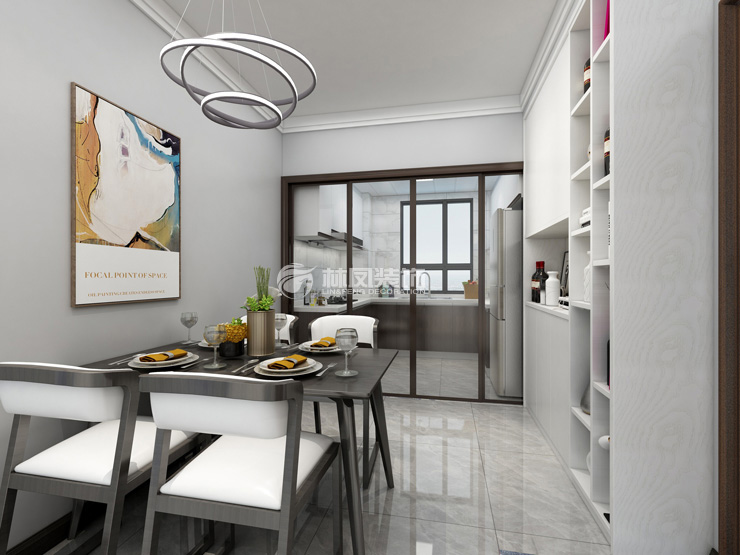 廚房玻璃隔墻設計裝修效果圖