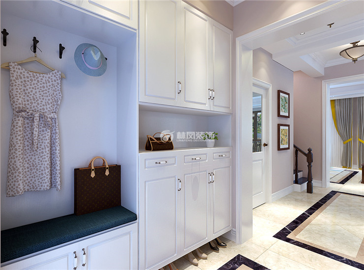 保利茉莉公館140㎡玄關(guān)設(shè)計裝修效果圖