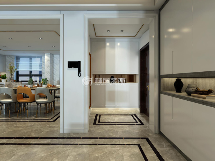 城建萬科翡翠書院127㎡玄關(guān)裝修效果圖