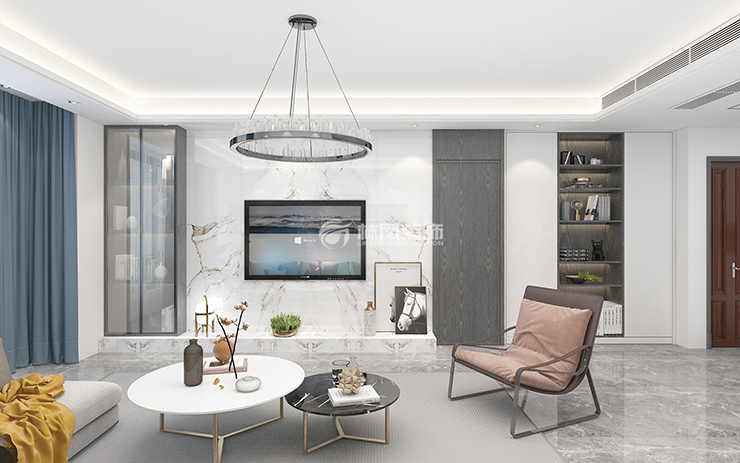 現(xiàn)代風格客廳電視背景墻裝修效果圖