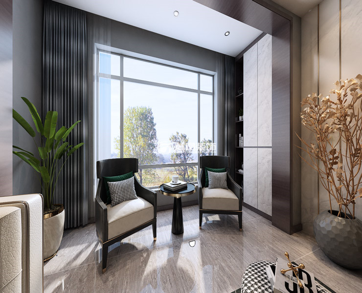 陽臺嵌入式收納柜設(shè)計裝修效果圖