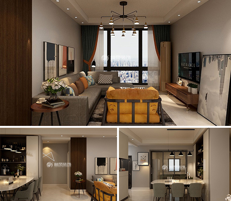 金輝江山云著116平現(xiàn)代風(fēng)格裝修效果圖