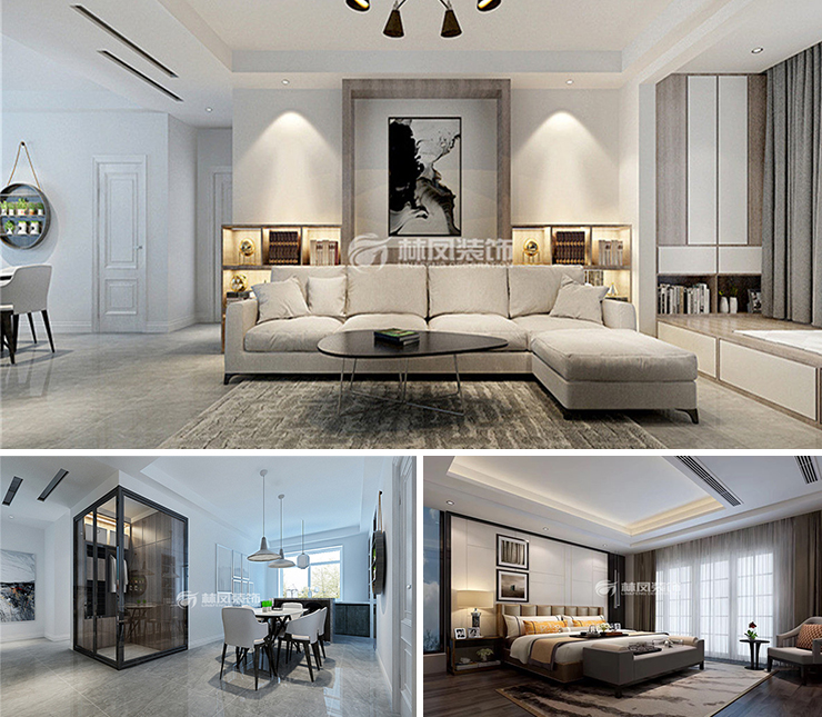 雨潤中央宮園130平港式風(fēng)格裝修效果圖