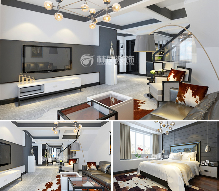 宏發(fā)浣花溪122平現(xiàn)代風(fēng)格裝修效果圖