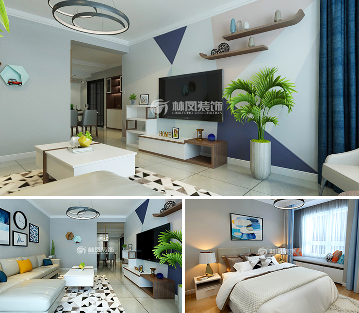 保利云禧119平現(xiàn)代風(fēng)格裝修效果圖