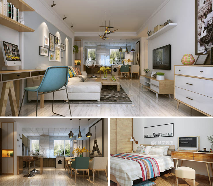 中南熙悅118平北歐風(fēng)格裝修效果圖