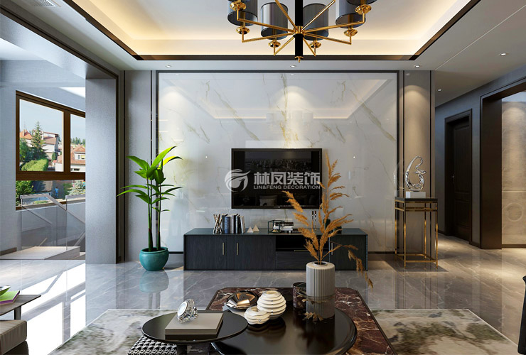 中式風(fēng)格客廳吊燈選擇裝修效果圖