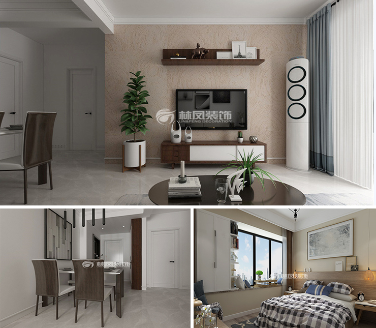 中瑞北歐云墅113平北歐風(fēng)格裝修效果圖