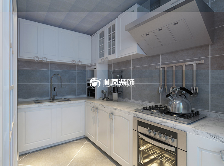 美式風(fēng)格廚房裝修效果圖