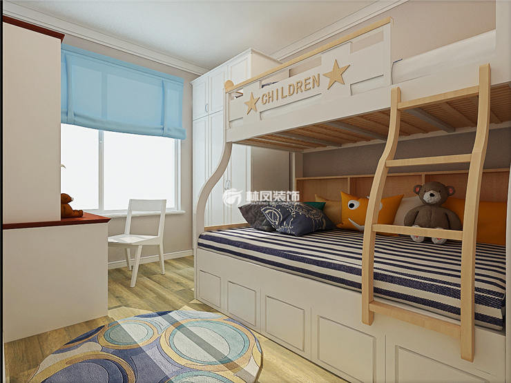 兒童房高低床設(shè)計(jì)裝修效果圖