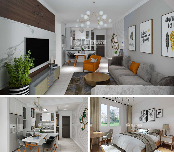 碧桂園銀億大城印象135平現(xiàn)代風(fēng)格裝修效果圖