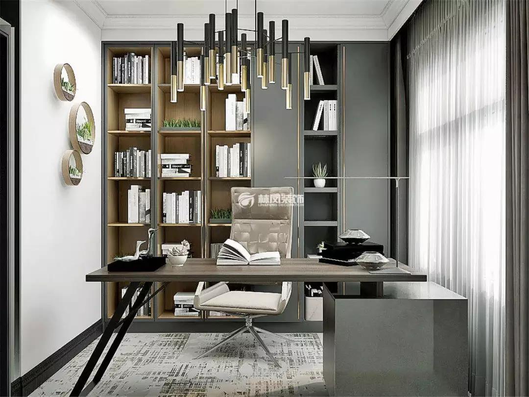 輕奢風(fēng)格書(shū)房裝修效果圖