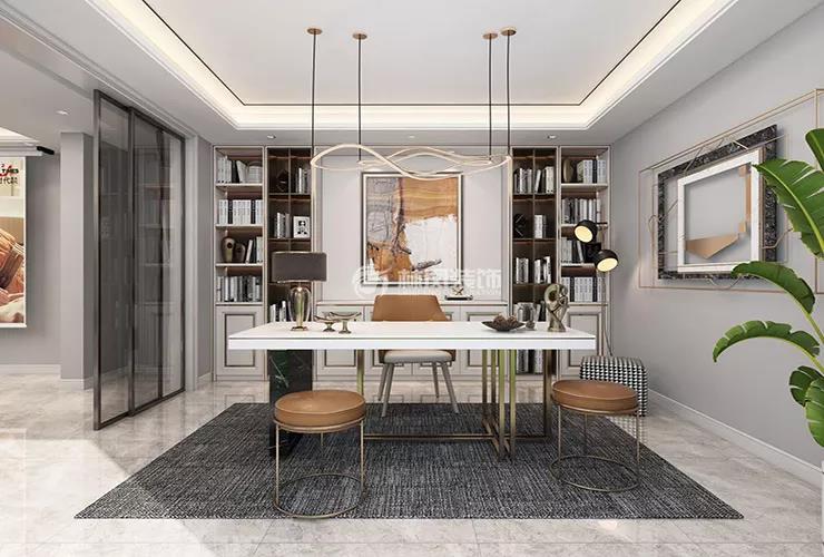 現(xiàn)代風(fēng)格書(shū)房設(shè)計(jì)裝修效果圖