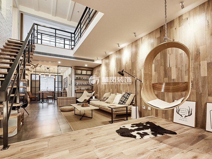 工業(yè)風(fēng)地臺設(shè)計(jì)裝修效果圖