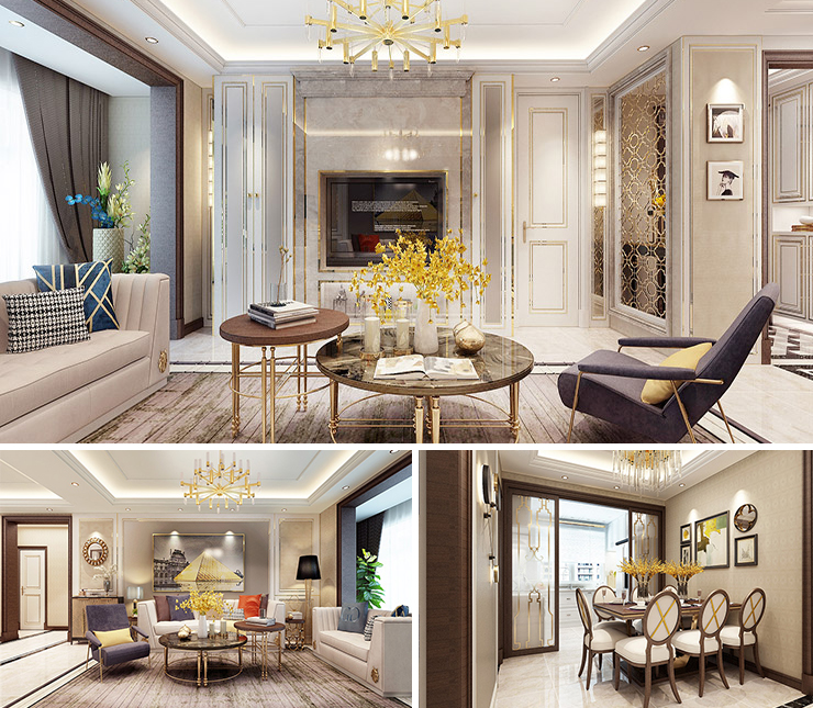 富禹?盛京學(xué)府 132平 歐式風(fēng)格效果圖