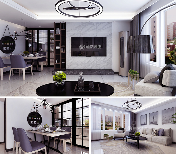 金科中南?集美尚景 99平 現(xiàn)代簡約風格裝修效果圖