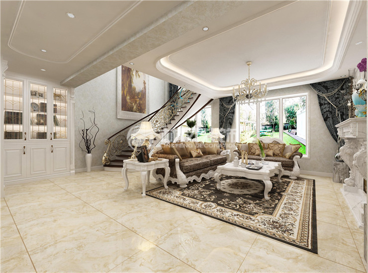 歐式風格客廳裝修效果圖