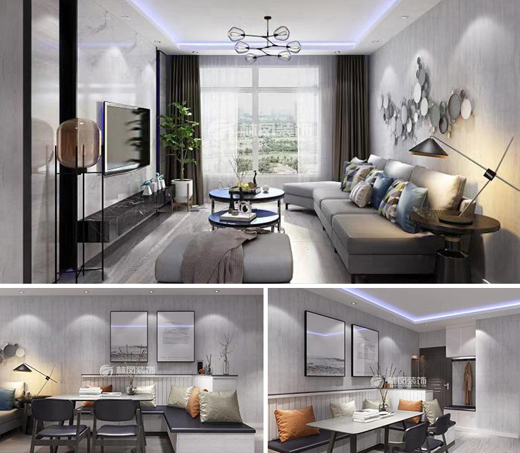 澳海南樾府 85平 現(xiàn)代簡約風格裝修效果圖