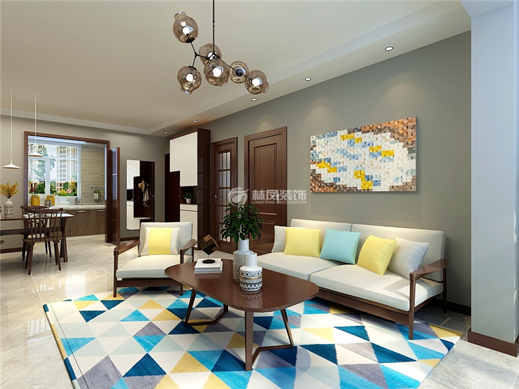 北歐風格客廳吊燈設(shè)計裝修效果圖