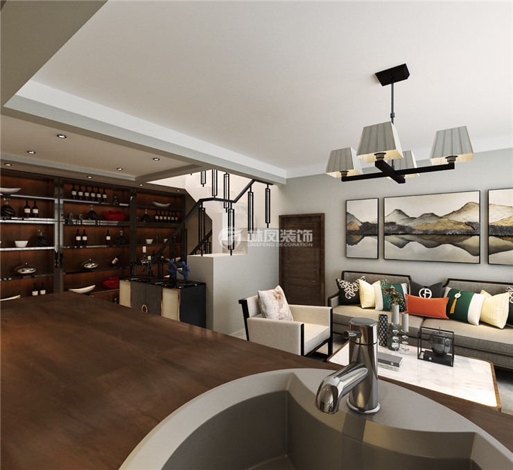 萬錦香樟樹-260平-新中式風(fēng)格-地下室客廳3.jpg