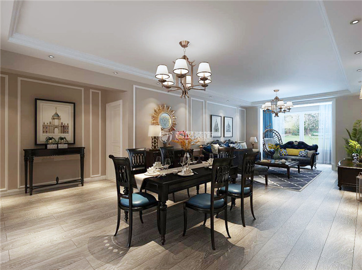 金地名悅-150平-美式風(fēng)格-餐廳2.jpg