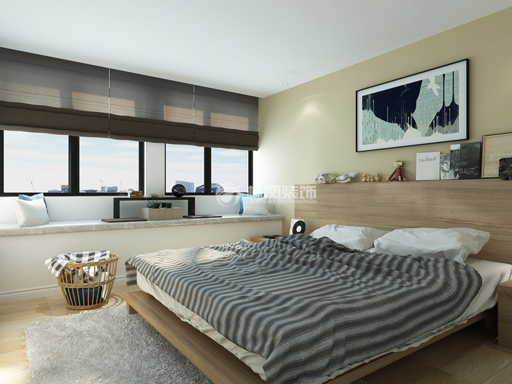 萬泉家園-120平-現(xiàn)代風格-主臥室.jpg