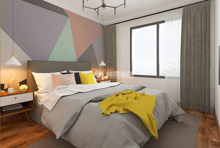 格林玫瑰灣-91平-現(xiàn)代風格-臥室.jpg