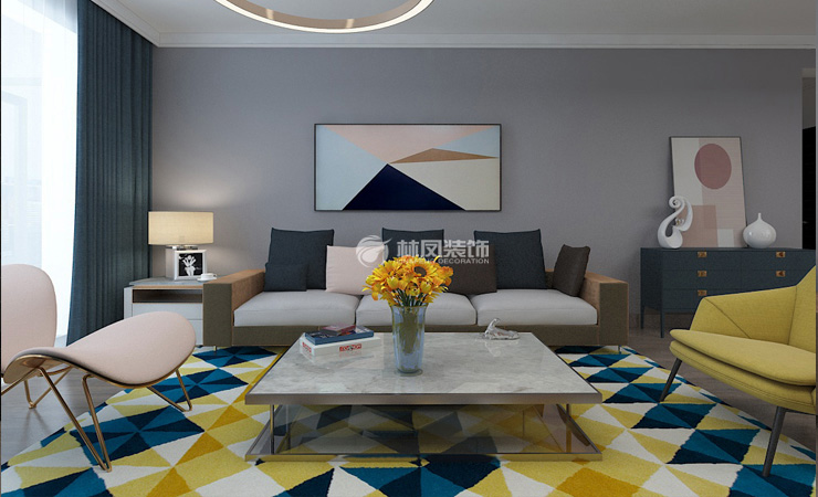 中?？党?128平-現(xiàn)代風(fēng)格-客廳1.jpg