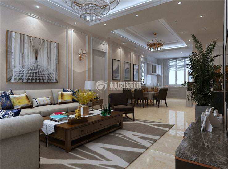 國瑞城-130平-美式風(fēng)格-客廳.jpg