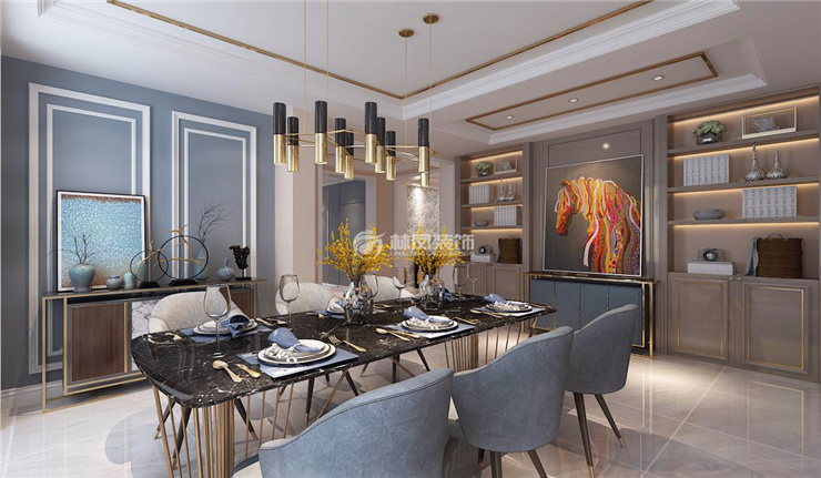 遠洋公館-230平-輕奢風(fēng)格-餐廳1.jpg