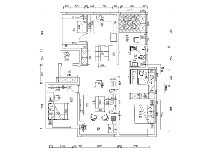 融創(chuàng)沈陽府-145平-現(xiàn)代風(fēng)格 平面圖.jpg