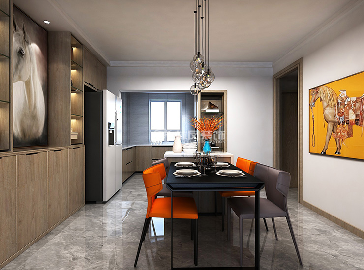 保利香檳國際-134平-現(xiàn)代風格-餐廳+廚房.jpg