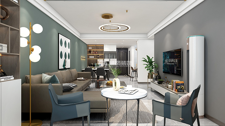萬(wàn)達(dá)公園ONE-110平-現(xiàn)代-客廳1.jpg
