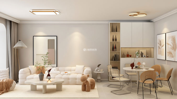 龍澤灣-106平-奶油風(fēng)格-客廳1.jpg