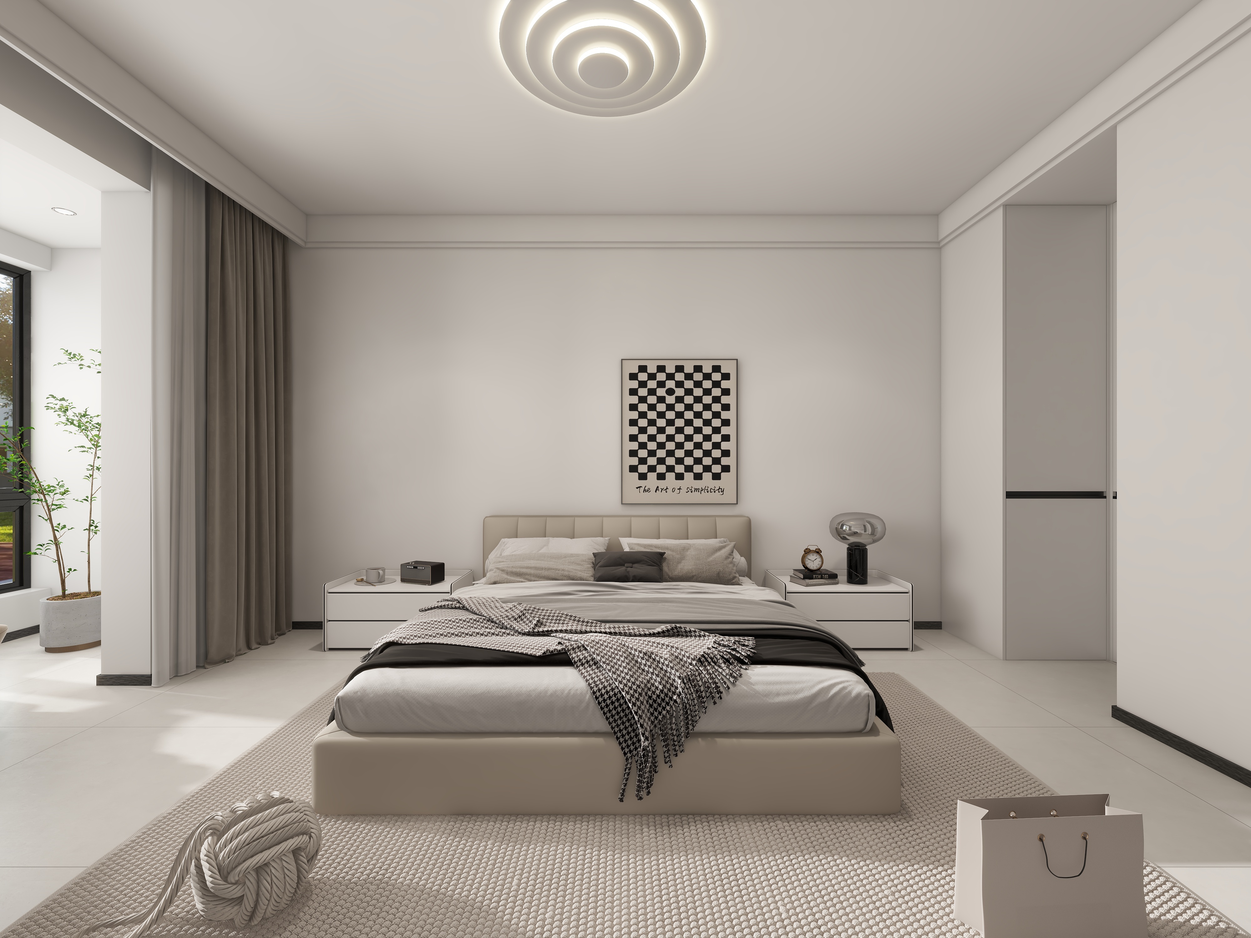 格林生活坊95㎡ 現(xiàn)代風(fēng)格 主臥1.jpg